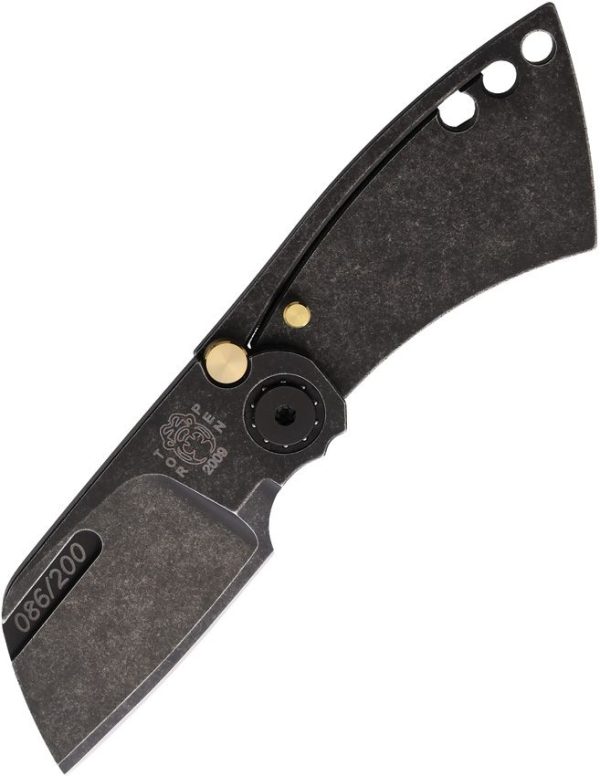 Max Knives Sepia Framelock Black N690 Folding Knife