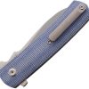 Max Knives Ulys Linerlock Blue Micarta Folding Knife CPM-20CV