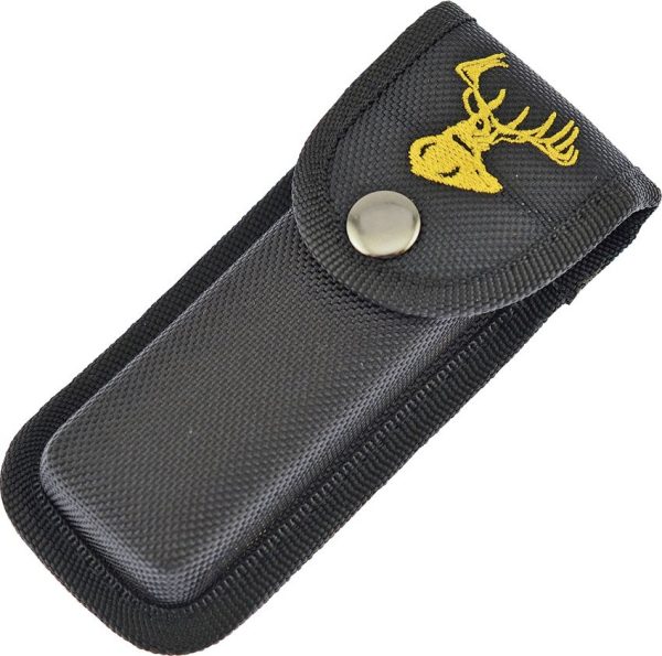 FSHNFDEERHEAD.jpg Frost Cutlery Folding Knife Sheath Deer Head - 5 inches