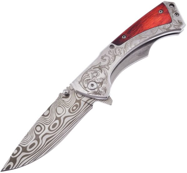 Frost Cutlery Snapshot Linerlock Rosewood Inlay