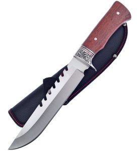 Frost Cutlery Pakkawood Bowie Fixed Blade - 9 inch Sawback