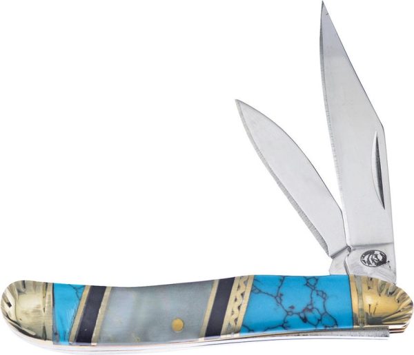 Frost Cutlery Peanut MOP Turquoise - Folding Knife