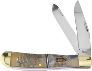 Frost Cutlery Large Trapper Ram's Horn Folding Knife