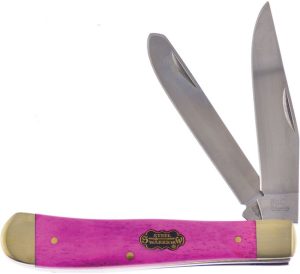 Frost Cutlery Trapper Pink Smooth Bone Folding Knife