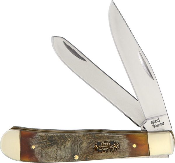 Frost Cutlery Steel Warrior Trapper Ram's Horn