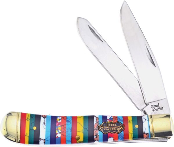 Frost Cutlery Trapper Stone Multi-Color Handle