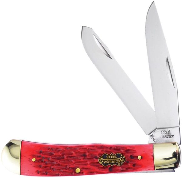 Frost Cutlery Trapper Red Jig Bone Folding Knife