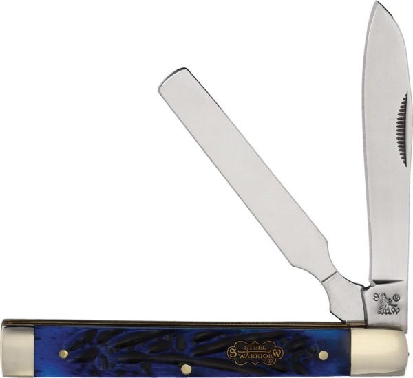 Frost Cutlery Doctors Knife Blue Jigged Bone