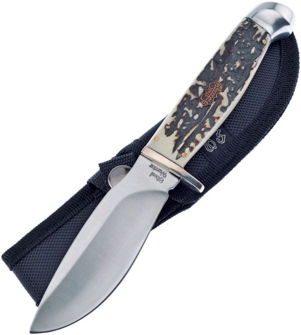 Frost Cutlery Trapper Skinner Fixed Blade - Stag Handle