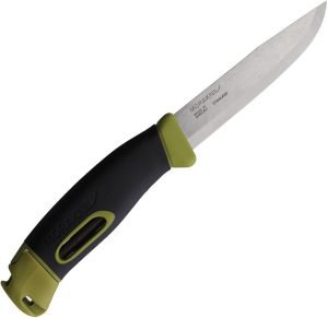 Mora Companion Spark Green Black Handle Knife