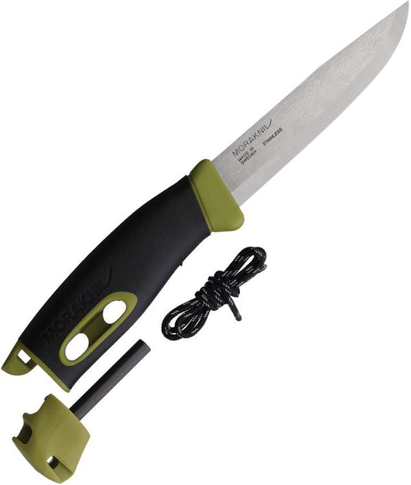Mora Companion Spark Green Black Handle Knife