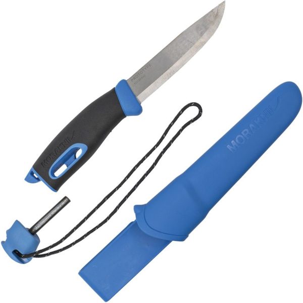 Mora Companion Spark Blue Fixed Knife - Fire Starter