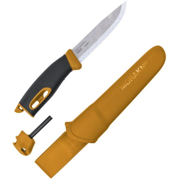Mora Companion Spark Yellow Fixed Knife - Fire Starter
