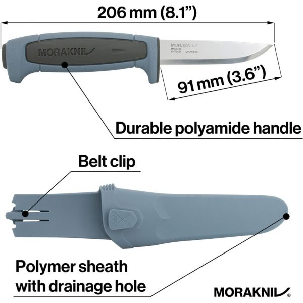 Mora Basic 546 Stainless Steel Fixed Blade Knife
