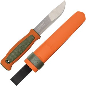 Mora Kansbol Fixed Blade - Orange Green Handle