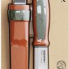 Mora Kansbol Fixed Blade - Orange Green Handle