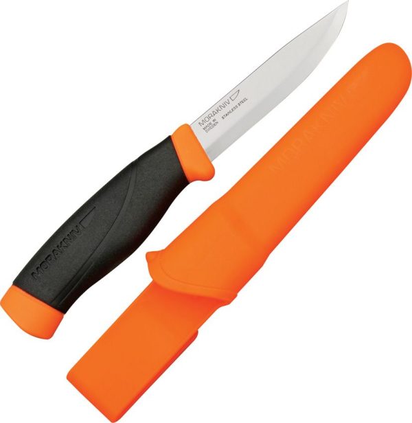 Mora Clipper Companion F Stainless Fixed Blade Orange
