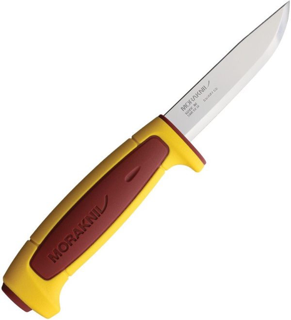 Mora Basic 546 Stainless Steel Fixed Blade - Dala Red/Yellow