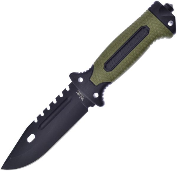 Frost Cutlery Fixed Blade Sawback Survival - Black/Green