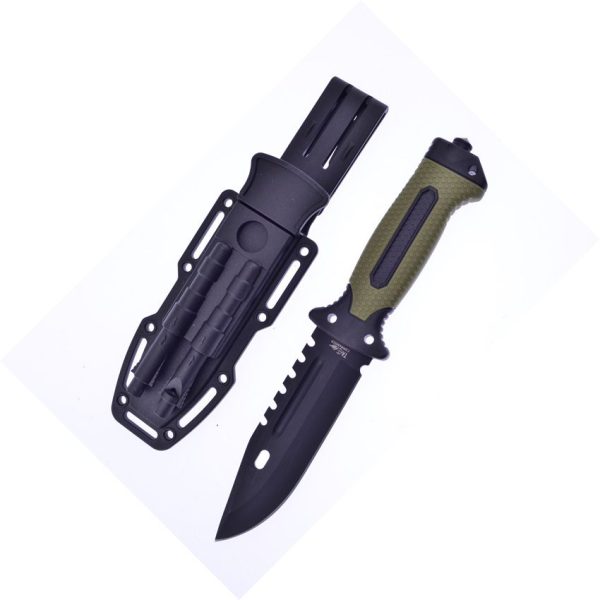 Frost Cutlery Fixed Blade Sawback Survival - Black/Green