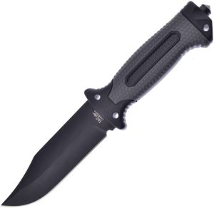 Frost Cutlery Fixed Blade Gray Rubberized Handle