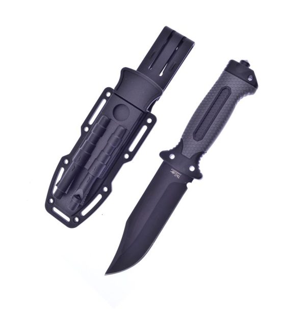 Frost Cutlery Fixed Blade Gray Rubberized Handle