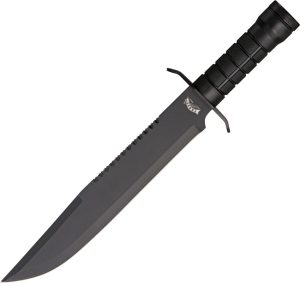 Frost Cutlery Survival Scout I Sawback Black Handle