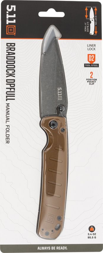 5.11 Tactical Braddock Linerlock - Coyote Brown