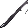 Frost Cutlery Machete Gray Wrap 16" Black Sawback Fixed Blade