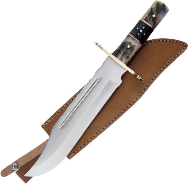Frost Cutlery Bowie Rams Horn Fixed Blade - 11 inch Satin
