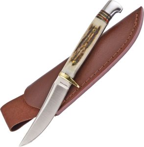 Frost Cutlery Trophy Stag Small Bowie Fixed Blade Stag Handle
