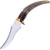 Frost Cutlery Tip Skinner Stag Fixed Blade Knife 5.5" Satin