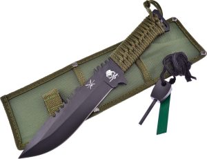 Frost Cutlery OD Green Tac Xtreme Fixed Blade Sawback