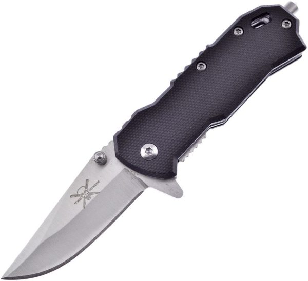 Frost Cutlery Tac Linerlock Assisted Black G10