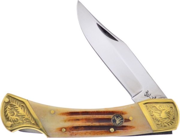 Frost Cutlery Bear Claw Lockback Stag Bone