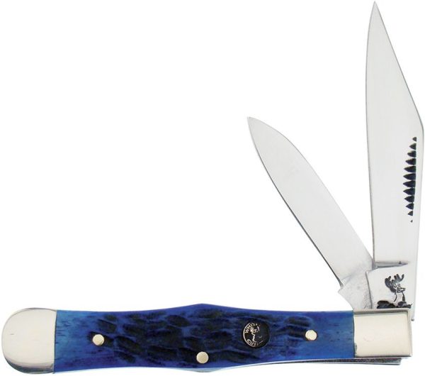 Frost Whitetail Coke Bottle Blue Bone Folding Knife