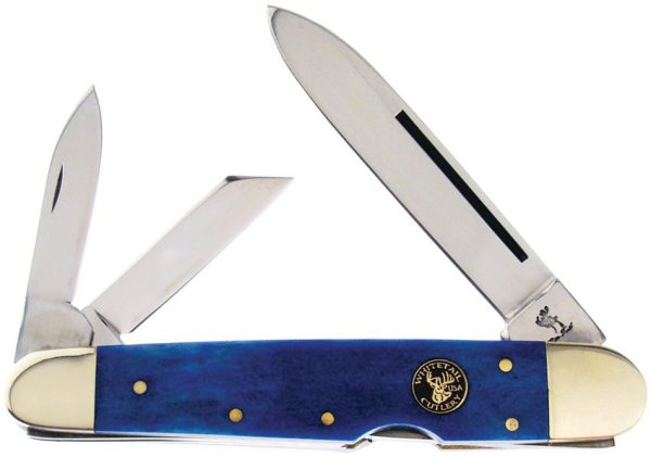 FWT205BLSB.jpg Frost Whittler Blue Smooth Bone Multi-Blade Folder