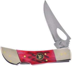 Frost Ridge Runner Lockback Red Jigged Bone