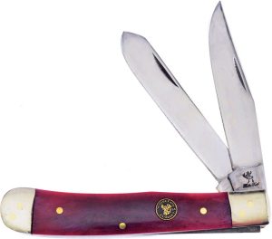 Frost Cutlery Trapper Red Bone Mirror Finish Stainless
