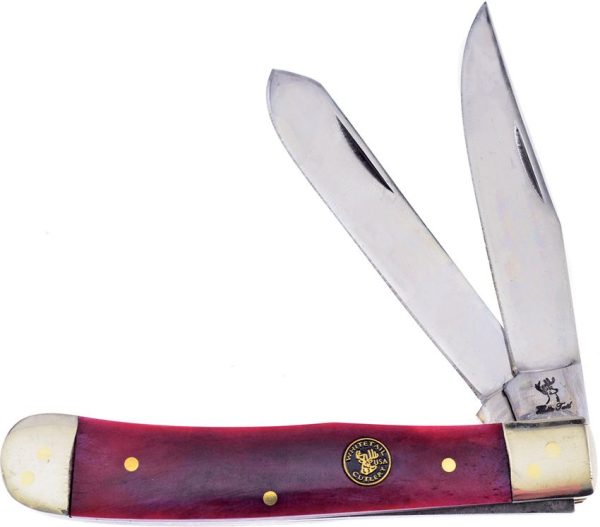Frost Cutlery Trapper Red Bone Mirror Finish Stainless