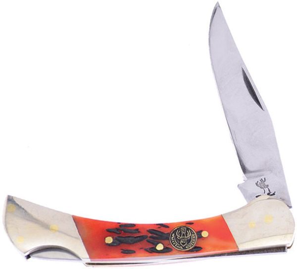 Frost Cutlery Whitetail Lockback Orange Camo Bone