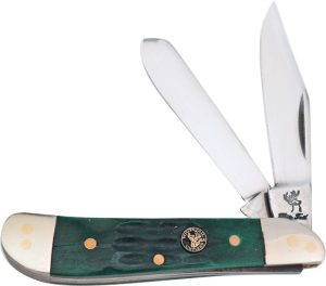 Frost Cutlery Dog Leg Trapper Dark Green Bone