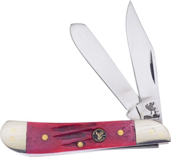 Frost Cutlery Dog Leg Trapper Dark Red Bone