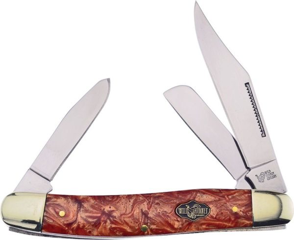 Frost Cutlery Stockman Whiskey Resin Triple Blade