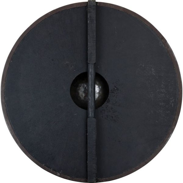 FX2005_add_01.jpg India Made Shield Brown Wood Steel Dome 24" Leather Straps