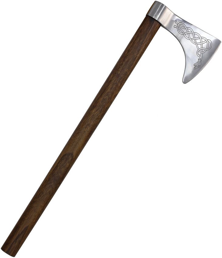India Made Frankish Axe 5.5" Carbon Steel Head 26" Overall