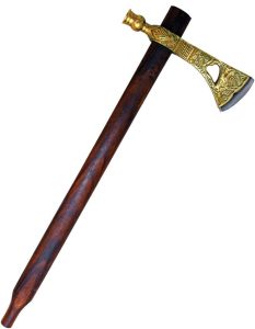 India Made Tomahawk Engraved Brass - Carbon Steel