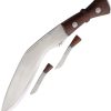 India Made Khukri Machete - Stainless Blade Brown Wood