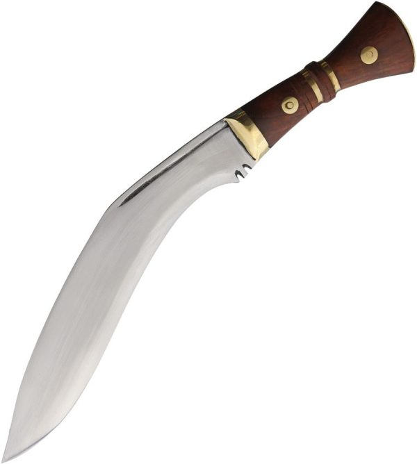 India Made Khukri Machete 13.25" Satin Blade Fixed Blade Knife