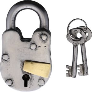 FXONC69.jpg India Made Old West Padlock - 3.75x2.25 Inch Metal